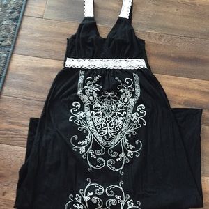RXB Embroidered Maxi Dress